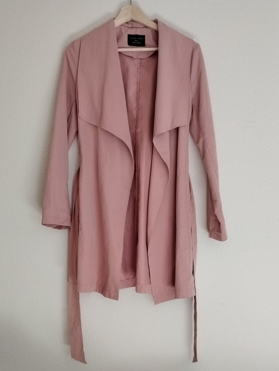 Love Tree Jackets & Blazers - Love Tree Dusty Rose Trench Wrap Coat with Belt (S)